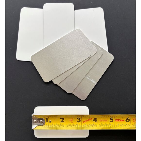 Sublimation Tag Blanks Lot 111 Pieces Aluminum Vinyl NWOT Crafts DYI - Picture 5 of 8